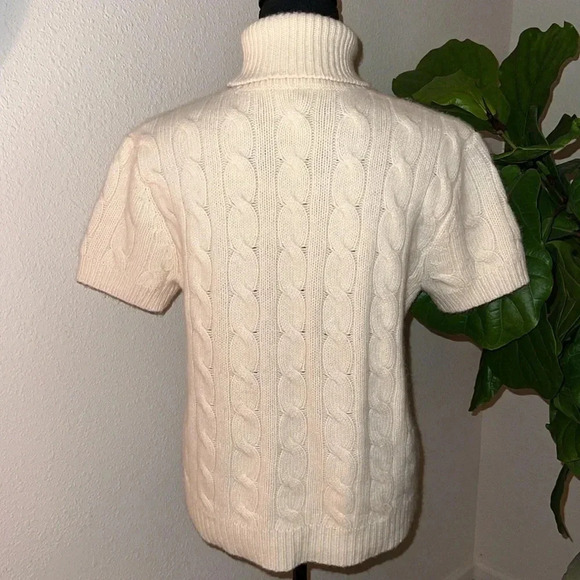 Ralph Lauren Women’s Angora Cashmere Blend Turtleneck Short Sleeve Sweater XL - Picture 7 of 15